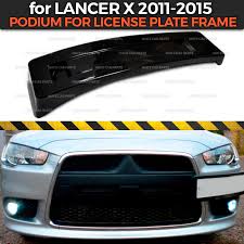 Stock cars were once nearly that, modified versions of the same cars you could walk into a the adjustment of front and rear aerodynamic downforce, spring rates, rear track bar geometry, and. Podium Of License Plate Frame For Mitsubishi Lancer X Fl 2011 2015 On Front Bumper Abs Plastic Body Kit Decoration Car Styling Chromium Styling Aliexpress