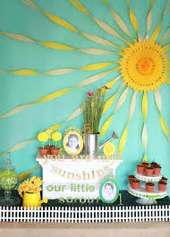 We Re Loving This Sun Design Another Fun But Easy Diy Decor Project Sunshine Birthday Parties Sunshine Birthday Spring Baby Shower