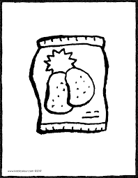 Best 50 chip and potato cartoon coloring pages picture. Packet Of Potato Chips Kiddicolour