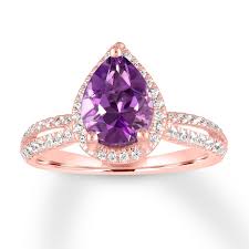 For gold engagement rings in sydney, perth, adelaide, brisbane and sunshine coast, you can't go past shiels. Amethyst Engagement Ring 1 3 Ct Tw Diamonds 14k Rose Gold Jared