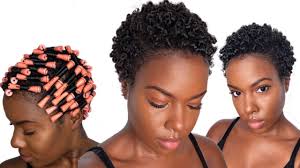 This is an excellent option for those with medium hair that struggle with how to style permed hair. Perm Rod Set On Super Short Natural Hair Nia Hope Youtube