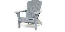 Adams big easy outdoor resin adirondack chair with cup holder, gray: Adams Mfg Co Big Easy Adirondack Chair Ergonomic Resin Portobello For Sale Online Ebay