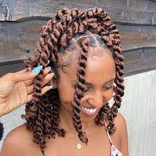 Chunky Passion Twists In 2021 Braids For Short Hair Twist Braid Hairstyles Natural Hair Styles