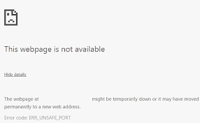 Err Unsafe Port Error On Chrome Port Google Chrome Web Address