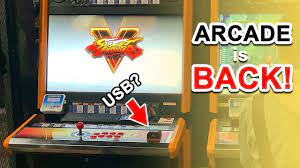 Like cocktail cabinets, the monitors face upward. Hands On Sfv Arcade Machine Japan Youtube