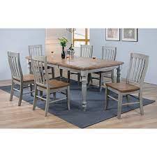 Explore all tables created by bethan gray. Barnwell 7 Piece Dining Set Rustic Brown Gray By Winners Only Stewart Roth Furniture