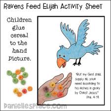 Elijah prays bible activities for kids coloring pages. Free Sunday School Lesson For Children Elijah And The Raven