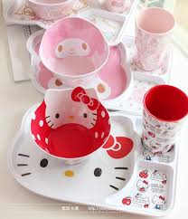 Vonchef 12pc melamine dinner set. Hello Kitty Kitchen Kids Dinnerware Kitchen Dinnerware Sets