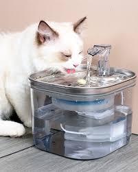 Fontaine à Eau pour Chat, 2L, Silencieux Pompe à Eau Distributeur Eau Chat,  Fontaine a Eau Chat avec Filtre à Charbon Actif Et Forme de Robinet,  Multi-Filtration (Style 1) : Amazon.fr: Animalerie