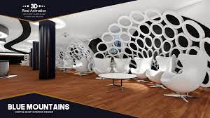 3d interior models are ready for architecture and free download all file interior. Blue Mountains Coffee Shop Interior Design 3d Real Animation Created By Samir Eladl Youtube
