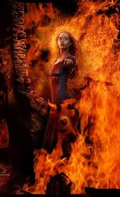 Engulfed Phoenix Artwork Fire Art Fantasy Girl