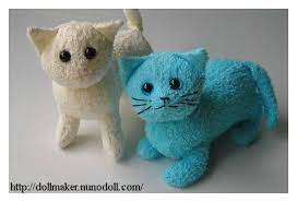 Diy Terry Cloth Cats With Free Pattern Sewing Stuffed Animals Stuffed Animal Cat Animal Crafts For Kids
