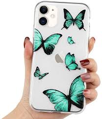 Upon keeping your iphone 11 shielded against drops and dents, this accessory features a big cash pocket, as well as a couple of card slots. Amazon Com Lchulle Girly Case For Iphone 11 Case Cute Mint Green Butterfly Pattern Design Crystal Clear Girls Women Soft Tpu Rubber Shockproof Anti Scratch Protective Case Cover For Iphone 11 Cell Phones