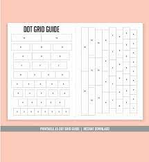 A5 Printable Dot Grid Spacing Guide Bullet Journal Paper A5 Dotted Grid Guide Bullet Journal Paper Bullet Journal Grid Bullet Journal Dot Grid