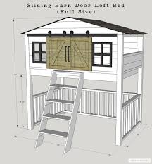 High height = extra headroom between stacked beds and more clearance beneath the loft. Sliding Barn Door Loft Bed Spruc D Market