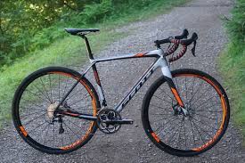 2016 Scott Addict Gravel Bike Hits The Dirt Road W New Schwalbe G One Tires