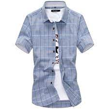 Beli kemeja lengan pendek pria di elevenia. Kemeja Kotak Kotak Pria 2020 Baru Fashion 100 Lengan Pendek Katun Musim Panas Kasual Pria Kemeja Camisa Masculina Mens Kemeja Kemeja Kasual Aliexpress