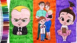 There's a new baby in town, and he means business. The Boss Baby Movie Boss Baby And Family Coloring Pages Book Video For Kids Youtube