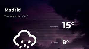 Previsión para hoy viernes 16 de abril de 2021. El Tiempo En Madrid Prevision Para Hoy Sabado 7 De Noviembre De 2020