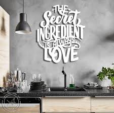 How about a sign in your kitchen that actually says, kitchen? Funny Kitchen Signs The Secret Ingredient Is Always Love Metal Etsy In 2021 Kitchen Decor Wall Art Word Wall Art Metal Wall Art