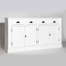 Meuble Enfilade 4 Portes 4 Tiroirs En Pin Massif Blanc Buffet Meuble Meuble Enfilade Buffet Blanc Et Bois