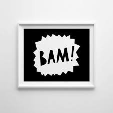 Black And White Comic Book Wall Art Baby Boy Nursery Poster Digital Print Kids Room Decor Children Wall Art Comic Book Bam Boys Room Print Batman Print Bam Mini Learners With Images Art Wall Kids Nursery Poster