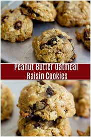 A Match Made In Heaven These Peanut Butter Oatmeal Raisin Cookies Are Perfect With A Glass Of Milk Raisin Cookies Oatmeal Raisin Cookies Peanut Butter Oatmeal
