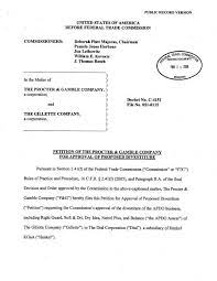 Maybe you would like to learn more about one of these? Petition Of The Procter Gamble Company Federal Trade
