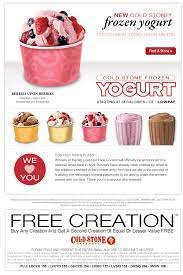 Second Ice Cream Free At Cold Stone Creamery Cold Stone Creamery Cold Stone Coupons Raspberry Yogurt