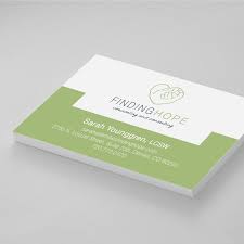 Credit repair counseling business card template. Finding Hope Kern Design Lab