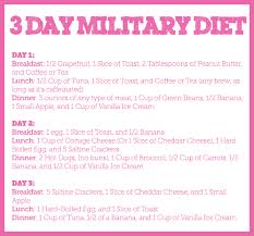 Operation Skinny 3 Day Military Diet Military Diet Military Diet Plan Diet