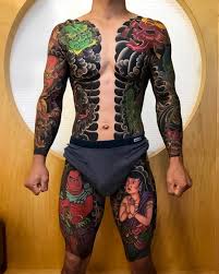 Men bodysuit all over tattoo print leopard bodyhose velvet 10d full bodystockingtop rated seller. The Unique History Of Ancient Japanese Bodysuit Tattoos