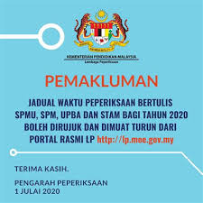 Untuk makluman anda lembaga peperiksaan malaysia lpm dan kementerian pendidikan malaysia kpm hanya akan mula aktifkan fungsi tersebut. Lembaga Peperiksaan Kementerian Pendidikan Malaysia Borang Pendaftaran 2020