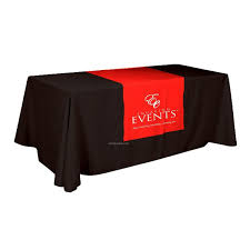 Table With Drape Ticket Selling Booth Personalized Table Runner Printed Table Runner Table Runners
