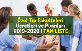 Programlar taban puanlarına göre yüksekten düşüğe doğru sıralanmıştır. Ozel Tip Fakulteleri Ucretleri Ve Puanlari 2019 2020 Tam Liste