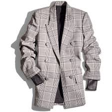 Black And White Plaid Jacket Alexander Wang Black White Plaid Leather Blazer 1 395 Liked On Polyvore Featuring Outerwea White Leather Jacket Grey Leather Jacket Black White Blazer