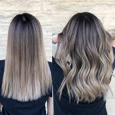 Straight Vs Curl 8 5 Hours Color Transformation Color By Andrewlovescolor Pasadenahairstylist Mon Balayage Hair Ash Blonde Balayage Brown Hair Balayage
