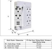 Ổ cắm Xoay 90° Thông Minh Điện Quang Apollo ĐQ SPS1.1 05 USB WiFi