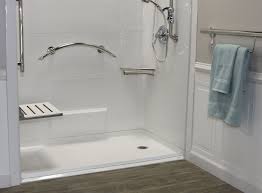 Shower handrail with shower head rail. Accessorize Your Freedom Barrier Free Shower With Stylish Grab Bars A Shower Bench And A Hand Held S Shower Grab Bar Bathroom Remodel Shower Accessible Shower