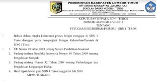 Sk pengangkatan pembina ekstrakurikuler sd.doc d4pqkzk72dnp. Sk Petugas Kebersihan Pesuruh Sd Smp Sma Info Baru