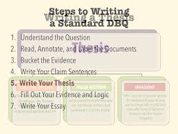 Don't use i statements… i think that document a… don't summarize the document, use it to help your argument don't quote documents don't spend so much time on documents you don't have time to write your essay Standard Dbqs Step 5 Write Your Thesis Youtube