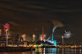 Gothenburg Sweden New Year Fireworks
