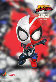 What kind of funko pop is venomized spiderman? Venomized Spider Man Cosbaby Figure At Mighty Ape Nz