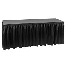 Black And White Table Skirting Poly Knit Table Skirting With Expo Pleat Finish Black Table Table Skirt Pleated Fabric