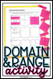 Domain And Range Card Match Activity Graphing Functions Quadratics Algebra Activities