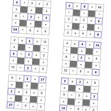 Math Worksheets Multiplication And Division With Missing Values Negatives Small Multiplication And Division Grid Puzzles Free Printable Math Worksheets