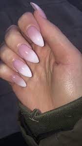 Next, we have a cute nail idea to show you. Pink Ombre Nails Almond Shape Novocom Top