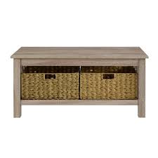 1.89 mb, 2000 x 2000. Ethan Mission Coffee Table With Woven Baskets Saracina Home Target