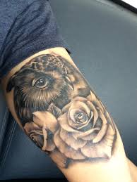Forearm Bird And Rose Tattoo Owl With Roses Tattoo Rose Tattoos Incredible Tattoos Tattoos