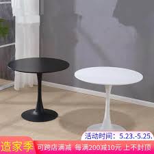 buy negotiate small round table baked white black nordic minimalist meeting room coffee shop reception balcony business meeting room balcony design coffee shop